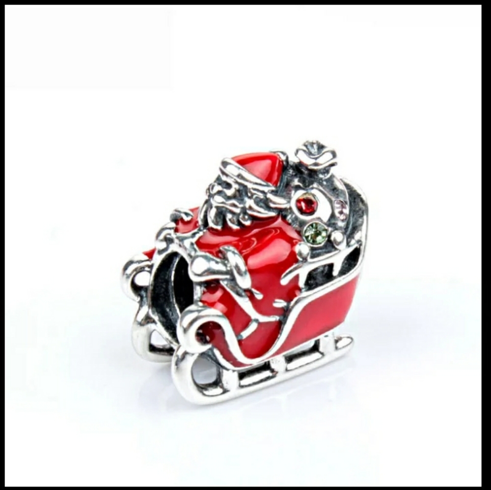 Santa sleigh charm Trynmera for Pandora 925